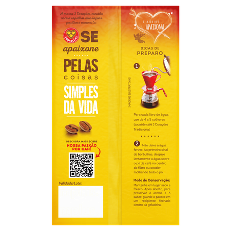 Café 3 Corações Tradicional Vácuo 250g 360-1