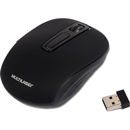 Mouse Multilaser Sem Fio - Recarregável - Preto