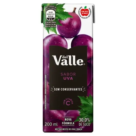 Suco néctar del vale uva frasco 200ml