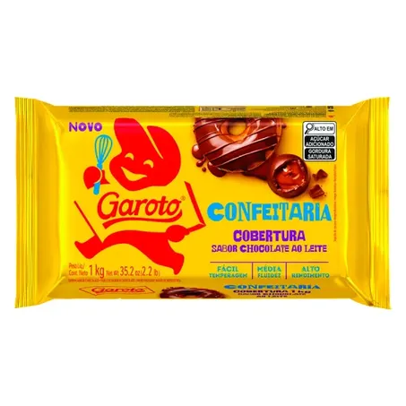 CHOCOLATE GAROTO COBERTURA  AO LEITE 1KG