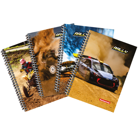 Caderno panamericana rally capa dura gd 10 materias c/200 folhas