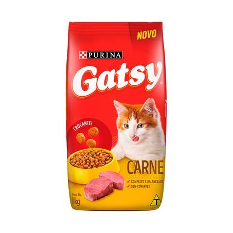 Racao gatos gatsy adulto carne 1kg