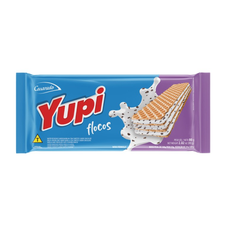 BISCOITO WAFER FLOCOS YUPI 80G