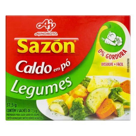 CALDO EM PÓ LEGUMES SAZÓN COM 5 UNIDADES