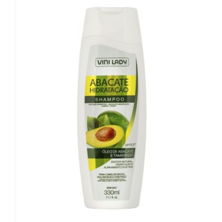 Shampoo abacate hidratacao oleo de abacate e tamarindo vini lady 330ml