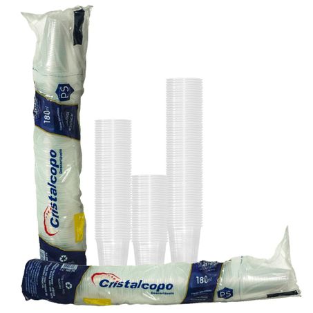 Copo descartavel cristalcopo 180ml 100un