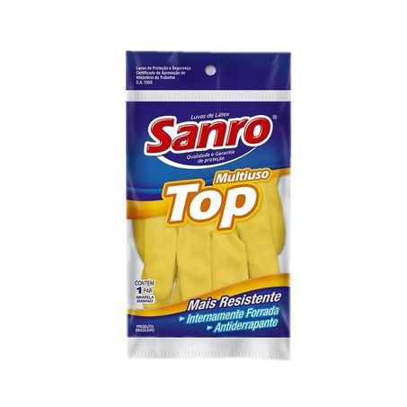 LUVA SANRO FORRADA AMARELA PQ.