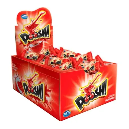 Goma de Mascar Poosh Morango Embalagem 200G