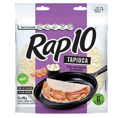 Tortilha Rap 10 Tapioca 198g