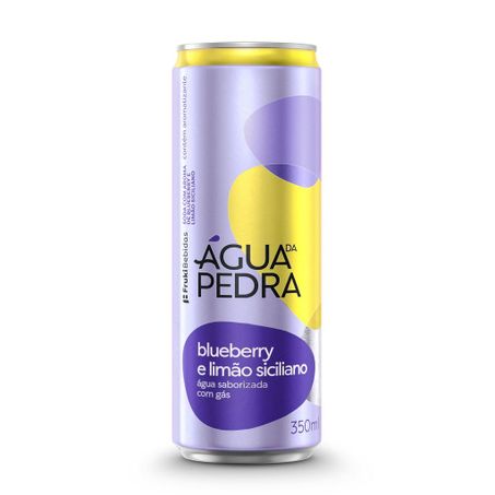 Água Saborizada Da Pedra Blueberry/Limão Siciliano Lata 350ml 
