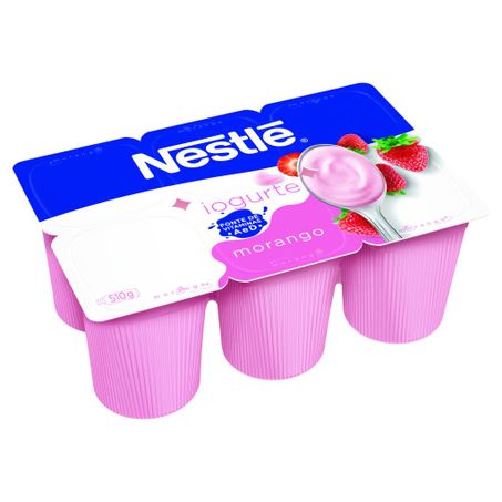 Iogurte morango bandeja nestlé
