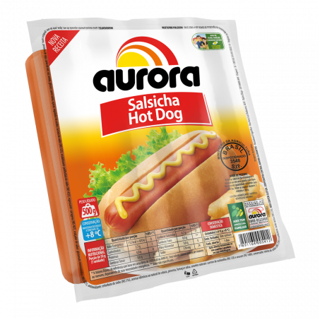 SALSICHA HOT DOG AURORA 500G