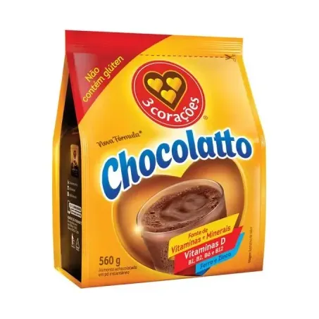 CHOCOLATTO 3 CORACOES SACHE 560G