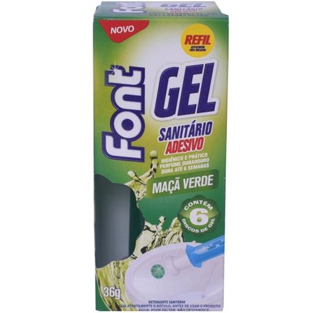 Gel sanit ades refil 36g maça verde font
