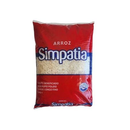 ARROZ SIMPATIA BRANCO 1KG