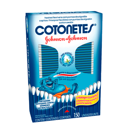 HASTE FLEXÍVEL COTONETE JOHNSON C/150UN