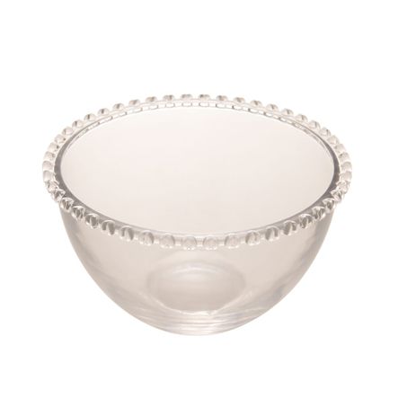 Saladeira cristal lyor com borda coração transparente 21x12cm