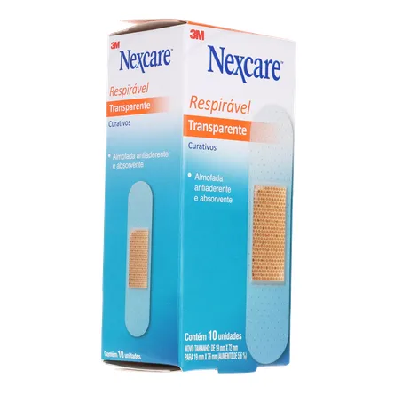 Curativo nexcare transparente respirável caixa c-10unid 360-32