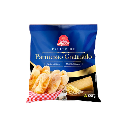 Pao queijo palito parmesão tradição minas 300g