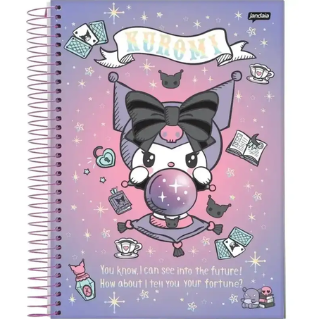 CADERNO JANDAIA ESPIRAL UNIV CD KUROMI 80FLS