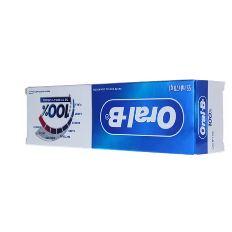 Creme Dental Oral-B 100% Com Flúor Menta Refrescante 70g 
  360-22