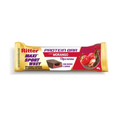 Barra de cereais ritter 40g sabor morango 12g proteina