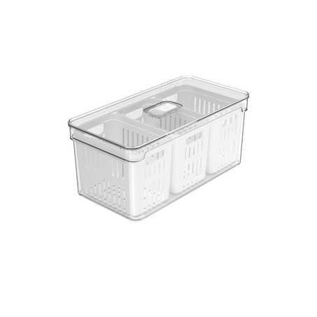 Organizador OU Clear Fresh 5L com 3 Cestos