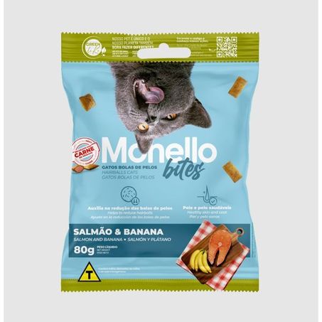 Racao gato bites bola pelo monello 80g