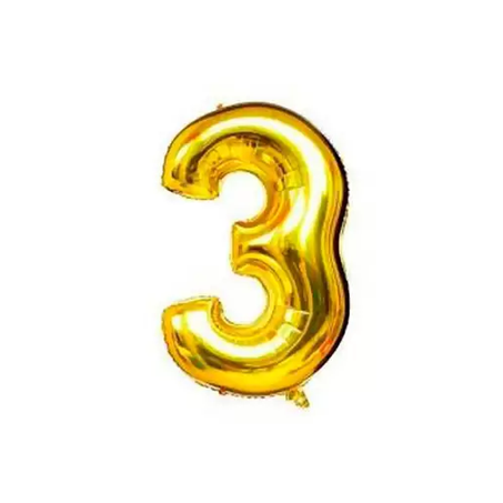 BALAO FESTA DOURADO NUMERO 3