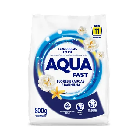 SABAO PO AQUA FAST FLORES BRANCAS/BAUNILHA 800G (116849)
