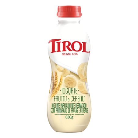 IOGURTE PARCIALMENTE DESNATADO FRUTAS E CEREAIS TIROL