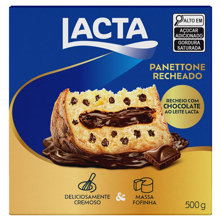 Panettone Lacta Ao Leite Caixa com 500G