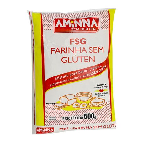 Farinha de Arroz Aminna sem Glúten Pacote 500gr
