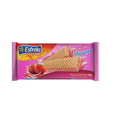 WAFER ESTRELA 100GR MORANGO