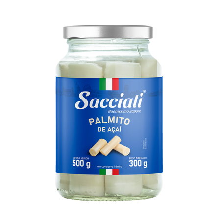 Palmito de Açaí Sacciali Inteiro 300g