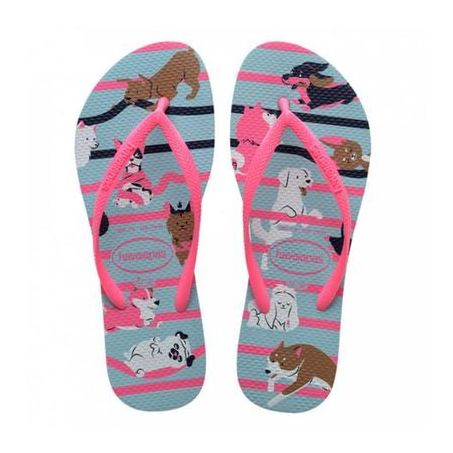 HAVAIANAS SLIM PETS AZUL WATER 33/34