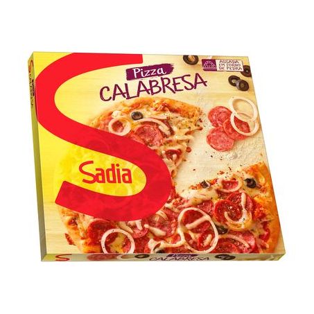 Pizza Congelada Meio A Meio Sadia Calabresa/muçarela Unidade 460G