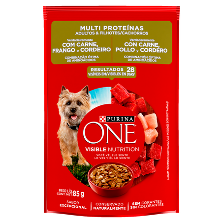 Alimento Purina One Cães Multiproteinas Sh 85 G