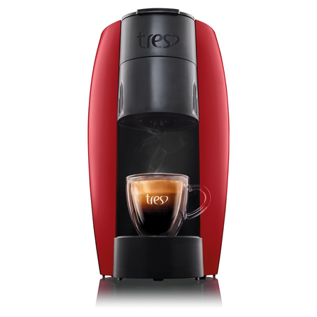 Máquina de Café TRES LOV 127V - Vermelha - Automática - Multibebidas