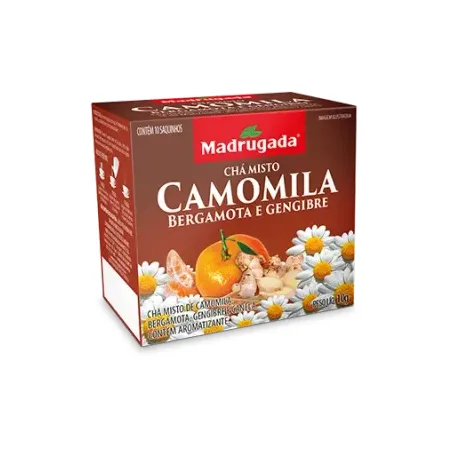 Chá Madrugada Camomila/Bergamota/Gengibre Caixa 10 Unidades 