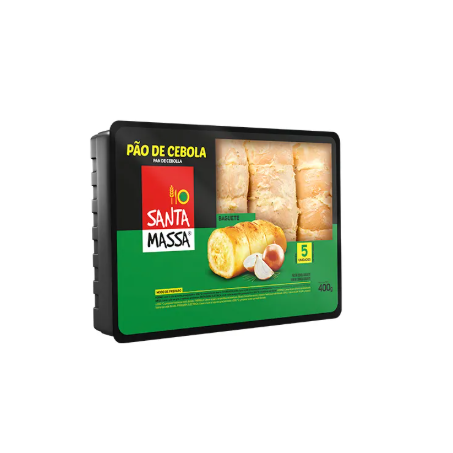 PAO ALHO SANTA MASSA 400G CEBOLA BAGUETE