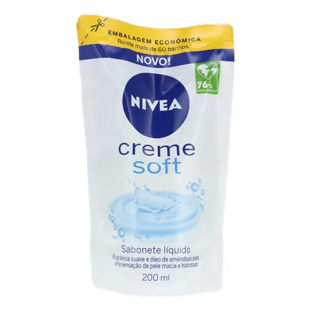Sabonete Liquido Nivea Creme Soft Refil 200ml 360-0