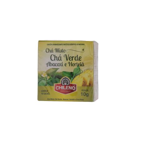 Chá Misto Chileno Chá Verde, Abacaxi, Hortelã e Erva-Mate Caixa com 10un - 10gr 360-32