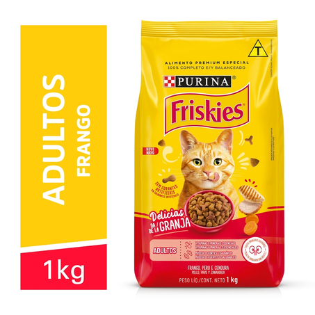 Ração para Gatos Friskies Delícias da Fazenda Frango 1Kg