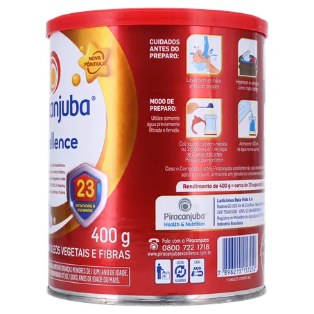 Composto Lácteo Piracanjuba Excellence  Lata 400gr 360-7