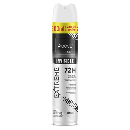 Desodorante Aerossol Above 200ml - Extreme - Invisible - Masculino - Leve Mais, Pague Menos