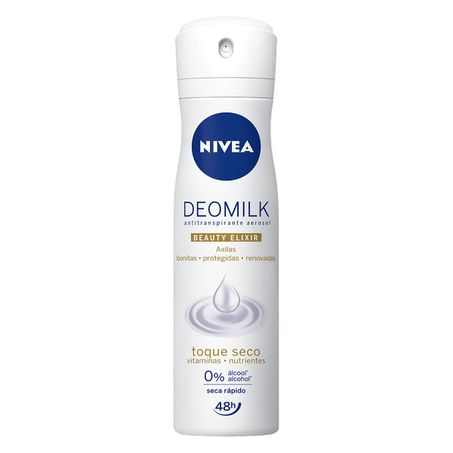 DESODORANTE AEROSSOL TOQUE SECO NIVEA DEOMILK BEAUTY ELIXIR