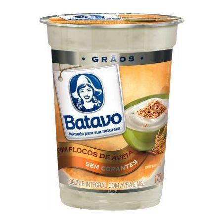 Iogurte Batavo Natural Grãos de Aveia Copo 170 170G