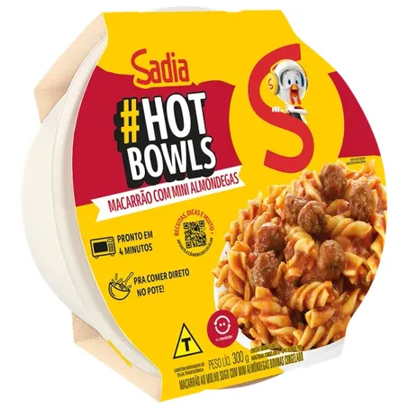 Refeicao Sadia 300g Hot Bowls Mini Almondega