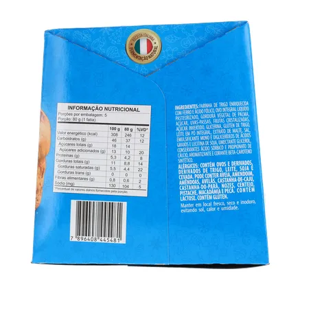 PANETTONE CASAREDO COM FRUTAS CRISTALIZADAS CAIXA 400G 360-28